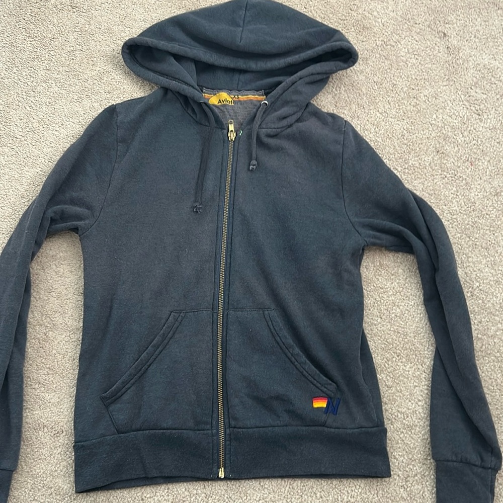 Black aviator nation jacket - size XS